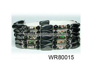 36inch Black Cloisonne ,Crytal,Magnetic Wrap Bracelet Necklace All in One Set